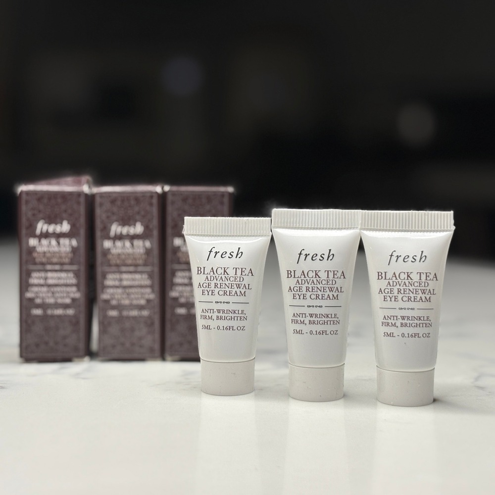 Lot of 3 Fresh Black Tea Advanced Age Renewal Eye Cream Travel Size 5ml
